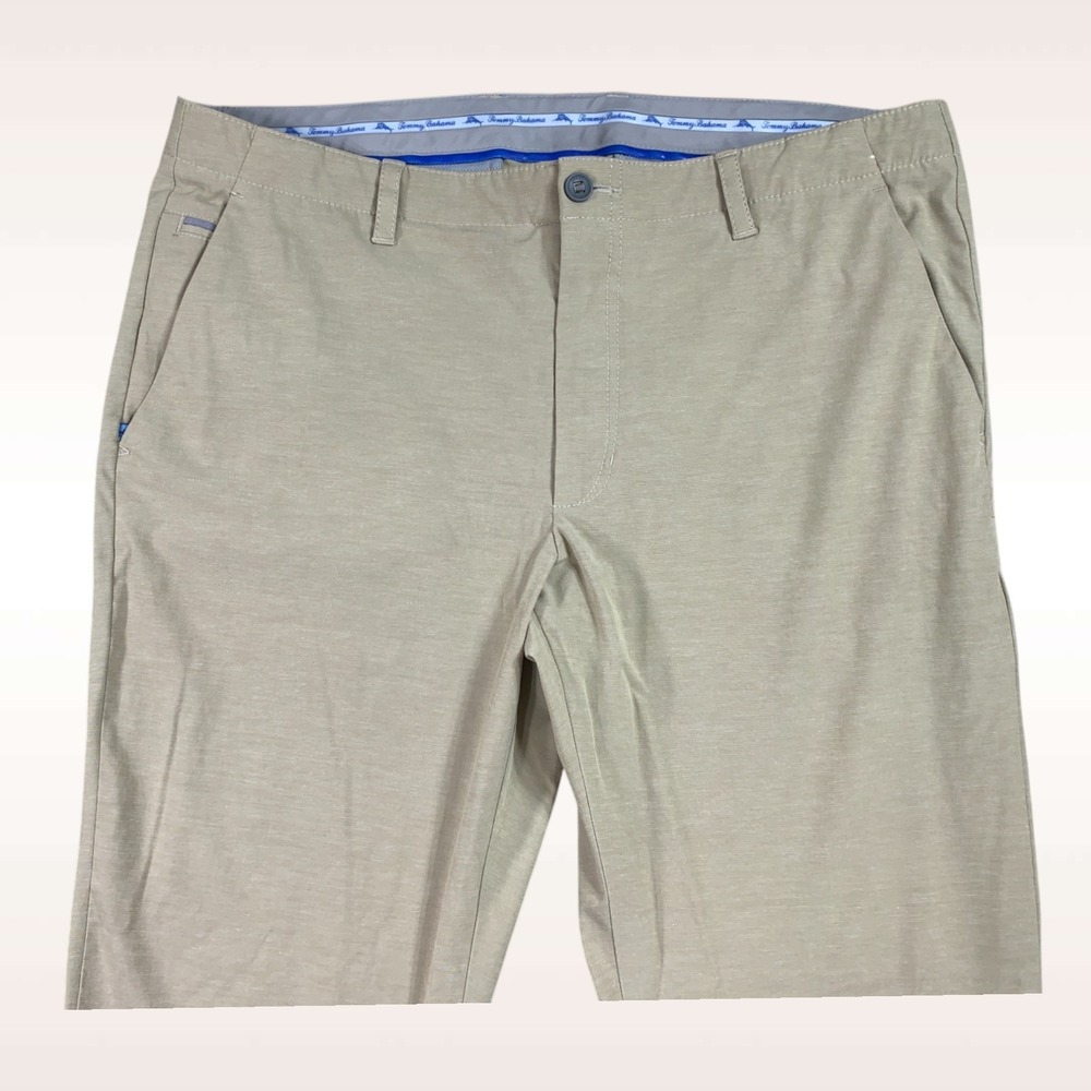 Tommy Bahama Pants Mens 38x32 Stone Khaki Performance Wicking 4-Way Stretch - Picture 8 of 13